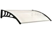 NEW SALE | Curved Window Door Canopy Aluminium Rigid Plastic Polycarbonate Fixed Outdoor Awning Modern Design UV Water Rain Resist
