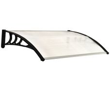 NEW SALE | Curved Window Door Canopy Aluminium Rigid Plastic Polycarbonate Fixed Outdoor Awning Modern Design UV Water Rain Resist