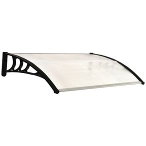 NEW SALE | Curved Window Door Canopy Aluminium Rigid Plastic Polycarbonate Fixed Outdoor Awning Modern Design UV Water Rain Resist