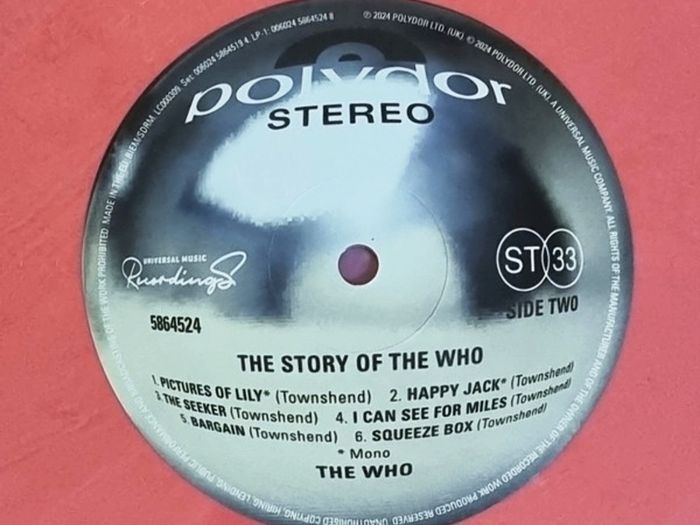 The Who - The Story Of The Who Record Store Day Reissue Coloured Vinyl 2 x LP