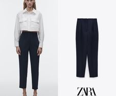 3 Pairs Zara High Waisted Cigarette Trousers / Size M
