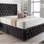 Hilton Divan Double & King Size Chesterfield Bed Frame With Mattress Opt Image 5
