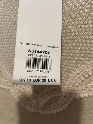 Dorothy Perkins long line top size 10 New with tags