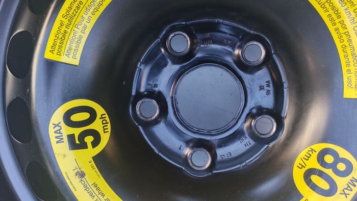 tyre Brand New Genuine Skoda / VW 16" Full-Size Spare Wheel & Continental Tyre (5x112)