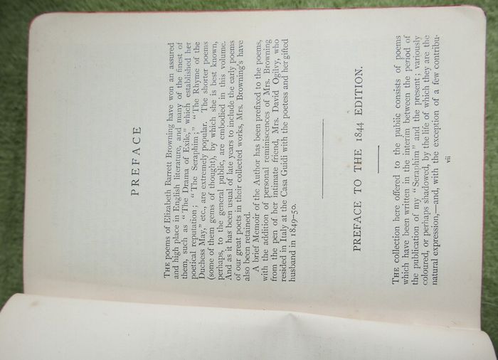 Vintage Poems By Elizabeth Barrett Browning 1844