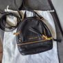 Genuine Michael Kors black mini backpack convertible crossbody in excellent condition Image 2