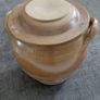 Antique French stoneware glazed pot with lid 40L Image 10