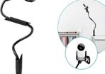 Twist Black/White | Universal Baby Monitor Holder | Secure with Straps & Clamp to Furniture | No Drilling Required | Flexible Baby Camera Mount | Baby Monitor Shelf