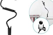 Twist Black/White | Universal Baby Monitor Holder | Secure with Straps &amp; Clamp to Furniture | No Drilling Required | Flexible Baby Camera Mount | Baby Monitor Shelf