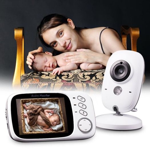 Wireless Video Color Baby Monitor with 3.2Inches LCD 2 Way Audio Talk Night Vision Surveillance Security Camera Babysitter