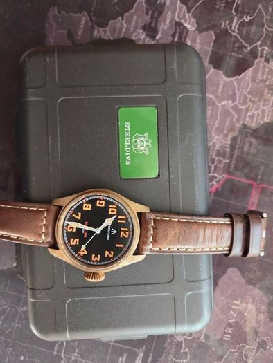 bronze pilot watch Steelflier by Steeldives