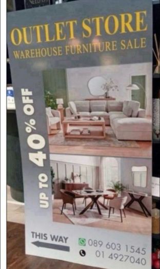 Dining  tables and chairs at the Outlet Store in Kimmage