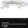 Ikea Landskrona sofa armchair and footstool Image 3