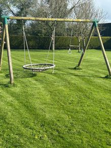 wooden swing set
