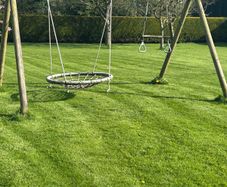 wooden swing set