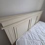 Cream wooden 6ft bed Image 2