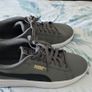 Puma Smash Nubuck Grey Trainers - Excellent Condition Image 2