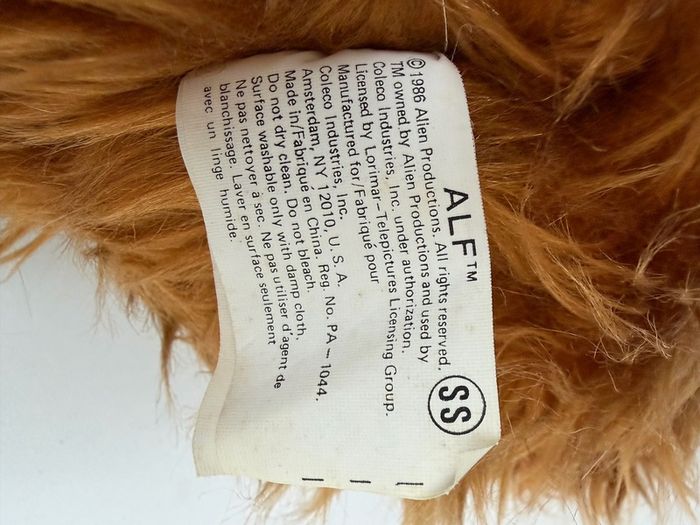 Vintage 1986 Alf Plush 18 inch - Coleco Alien Productions Retro Soft Toys