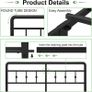 Small Double Bed Frame with Headboard and Footboard 120x190cm,46 cm High Bed frame small double with Steel Slats Support, Noise Free, Easy Assembly, Black Image 4