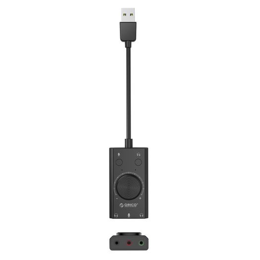 ORICO Multifunction USB External Digital Stereo Sound Card (3 AUX+Full Sound Control) (For PC/Laptop/PS/Mobile/Tablet) (Brand New/Warranty)