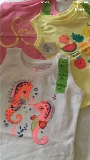 Girls new tops 9/12 mths