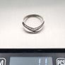 Vintage 925 Sterling Silver Chevron Filigree Ring Image 9