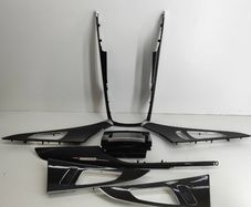 AUDI A6 C7 4G Quattro Black Piano Interior Trim. Flat Button Multi Function Steering Wheel. Super Sport Sline Seats Front Armrest.