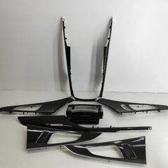 AUDI A6 C7 4G Quattro Black Piano Interior Trim. Flat Button Multi Function Steering Wheel. Super Sport Sline Seats Front Armrest.