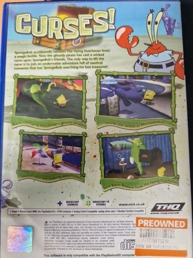 Sponge Bob Squarepants Revenge of the Flying Dutchman PlayStation2 Ps2 Games Original