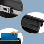 Rolling Filing Cabinet With Lock 3 Drawer Mobile Office Cabinet On Castors Black Image 6