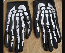 Black & White Skeleton/Zombie Gloves