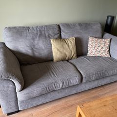 Grey Fabric 2 Seater Sofa