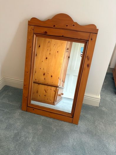 wardrobe, chest of drawers and mirror