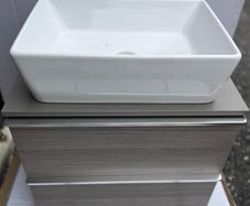 Cersanit Virgo Vanity Unit Dark Oak 60cm + Basin