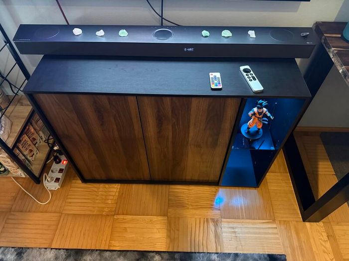 Sideboard Storage TV Cabinet with LED Lighting With Adjustable Shelves