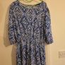 Blue print summer dress Image 3