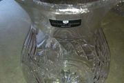 Killarney crystal candle holder is small slight chip on top of it 23 x 12 cm.