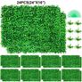 Artificial Boxwood Panel 24" X 16" UV 24pcs Boxwood Hedge Wall Panels Artificial Grass Backdrop Wall 4 cm Green Grass Wall Image 6