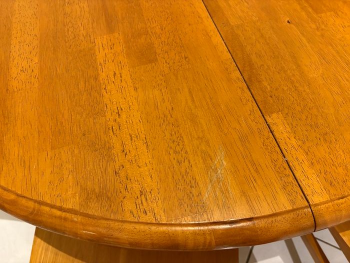 Pine table and 6 chairs