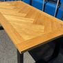 Herringbone Oak Dining Table, Ex Display Image 3