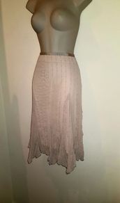 Blush Coloured/Cream Sequinned Skirt from Quin and Donnelly size 14