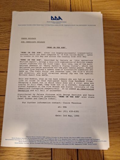 Nuns On The Run Press Kit