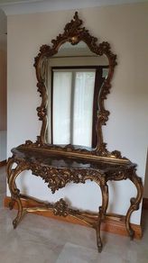 Hall Table with Matching Mirror