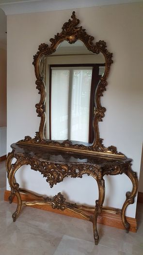 Hall Table with Matching Mirror