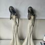 2 X Figurines  "lady Serenity" Ornaments LARGE From The Juliana Stone Featuring A Bronze And Stone Effect Finish.  Dimensions 62cm Heigh (25inches) X 22cm  Wide At Base. Image 3