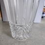 VINTAGE Hermanova 20188/25 Art Deco Vase MCM Sklo Union Czech Art Glass Clear Glass Toothed Ridged Studded Pattern Bouquet Floor Vase - 10 inches Tall Image 4