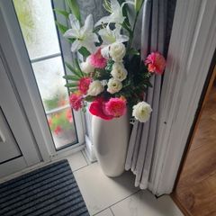 flowers and tall vase