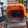 Dogit Voyageur Pet Carrier (Small size) in bright orange and charcoal. Image 3
