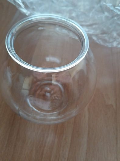 Set of 6 Hand-Sized Mini Plastic Fish Bowls New & Unused Craft / Party Jars/ Wedding decor