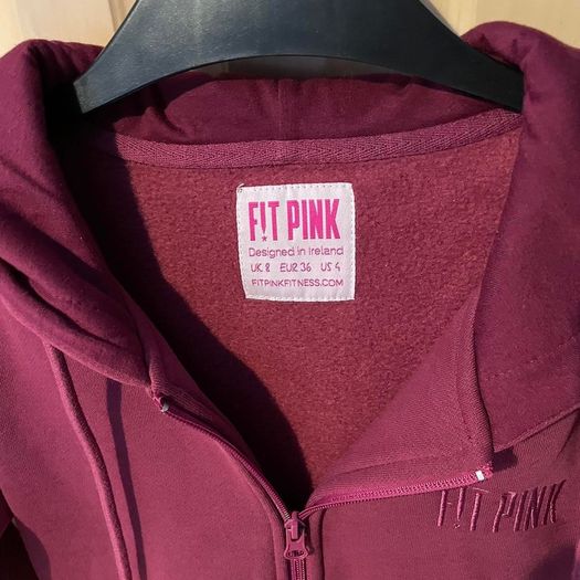 Pink fleece Hoodie | FitPink |Size UK8